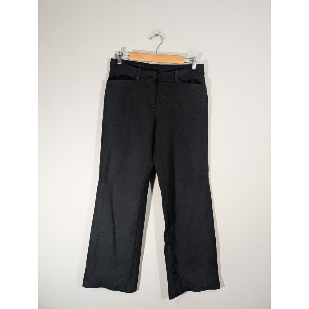 Eileen Fisher Heavyweight Rayon Knit Wide-Leg Pants Black